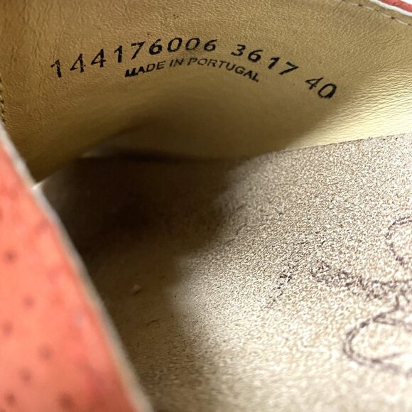 Fly London WHIN rust orange slip on open toe‎ mule sandals sz 40 wedge platform - Picture 9 of 9